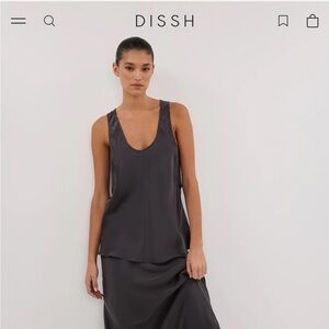 DISSH silk petrol tank top